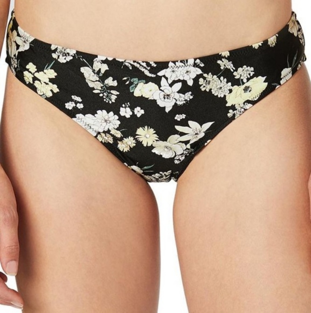 Derek Lam | Black and Floral Bikini Bottoms